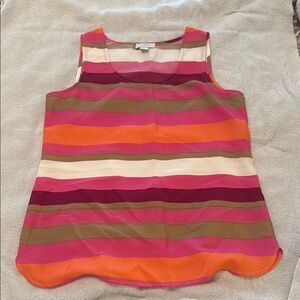LOFT Multicolor Striped Tank Top